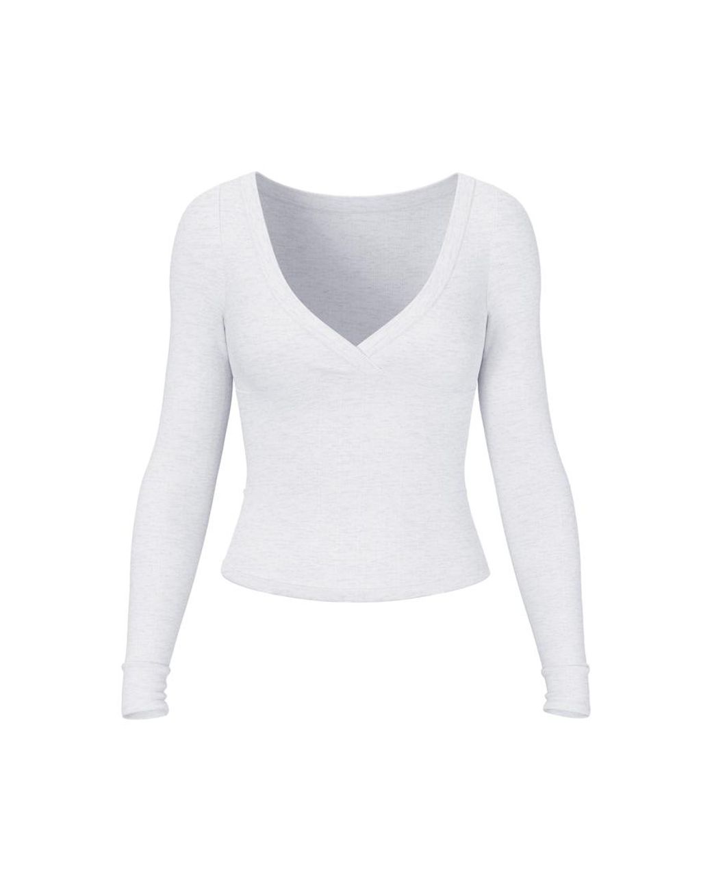 Garage White Snatchrib Crossover Longsleeve Top