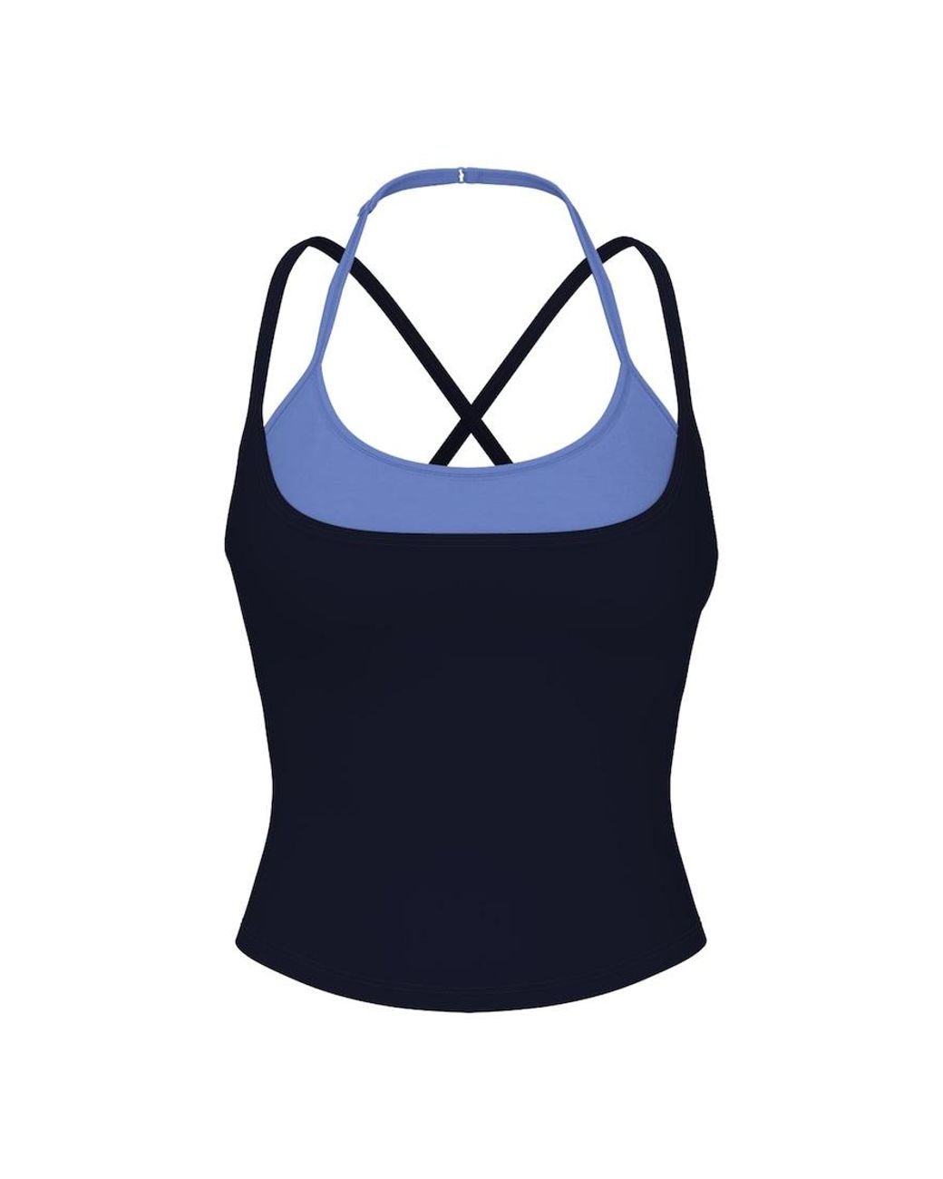 Garage Blue Active Layered Tank Top