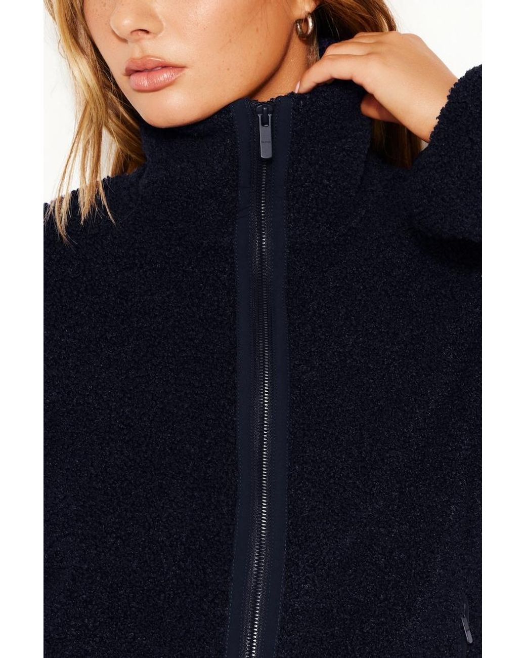 Garage Blue Sherpa Full Zip Jacket