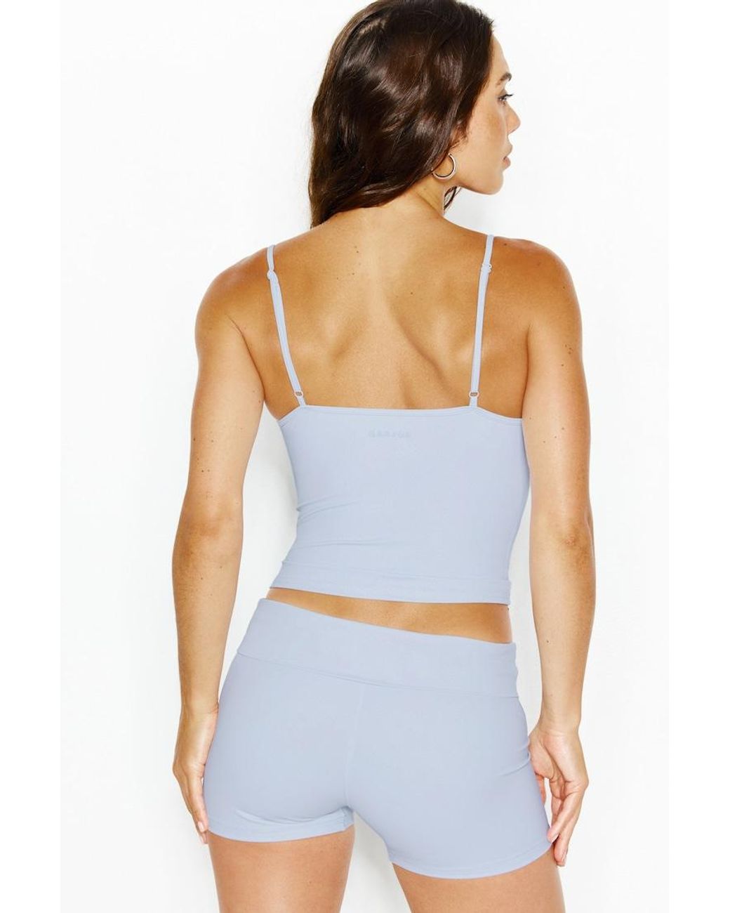 Garage White Active Plunge Cami Top
