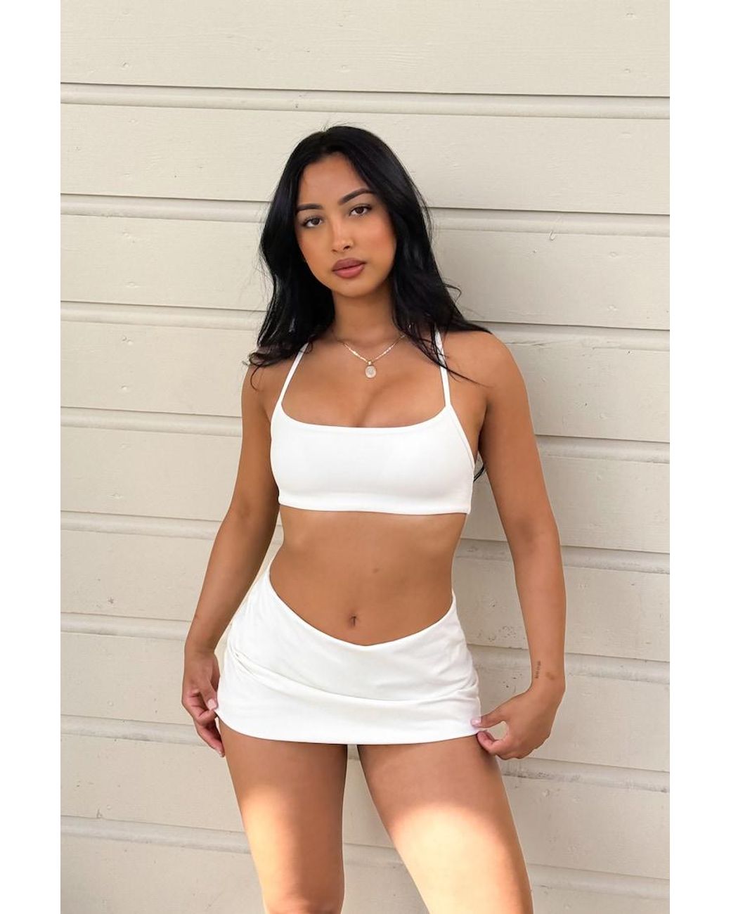 Garage White Active Y-Back Bra