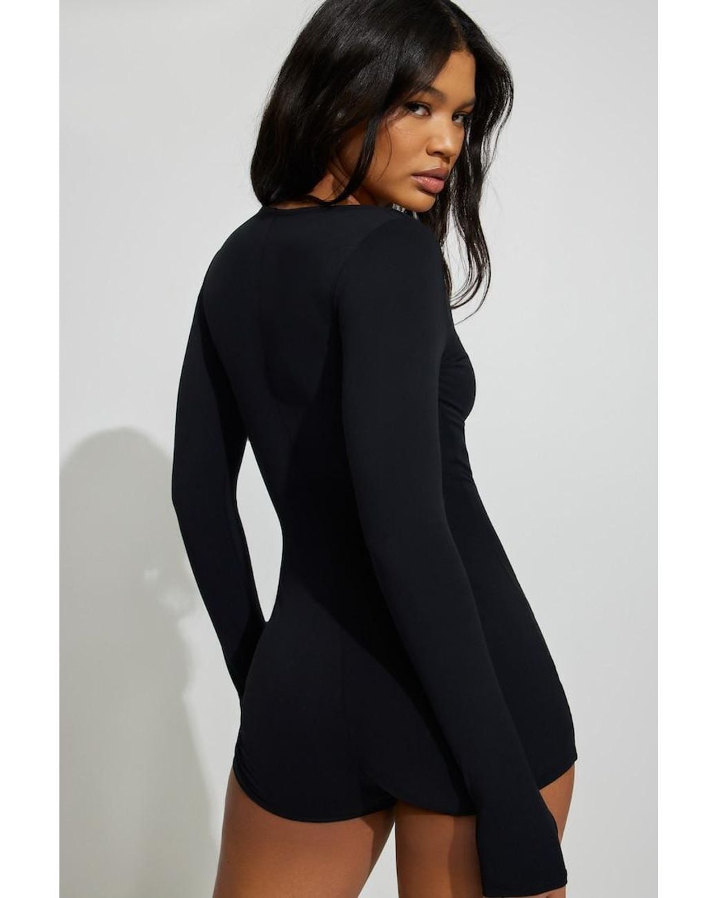 Garage Black Active Squareneck Romper