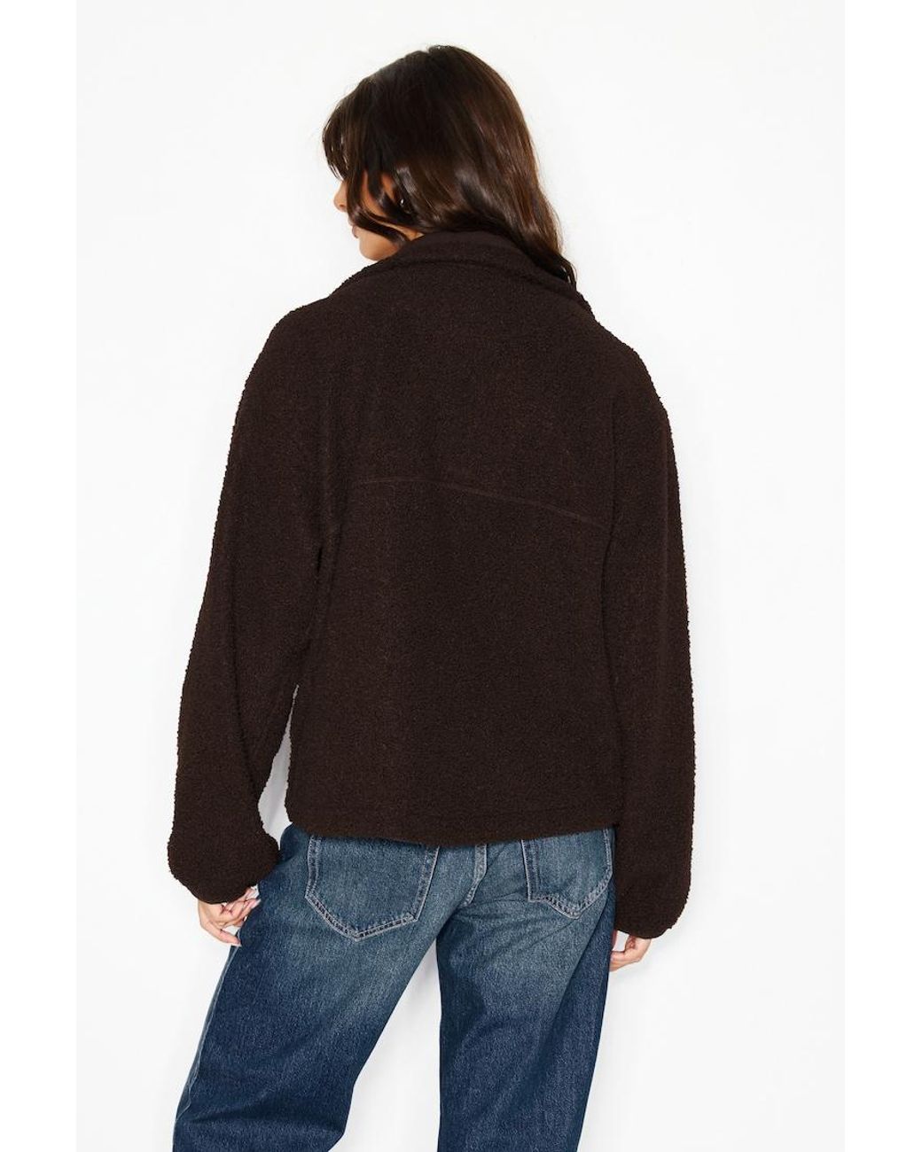 Garage Black Sherpa Full Zip Jacket