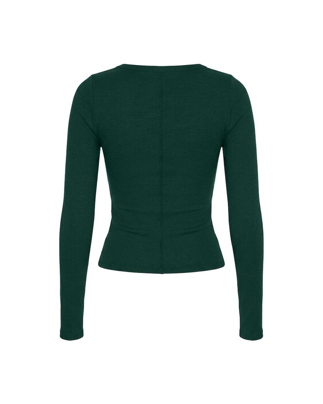 Garage Green Snatchrib Scoop Neck Longsleeve Top