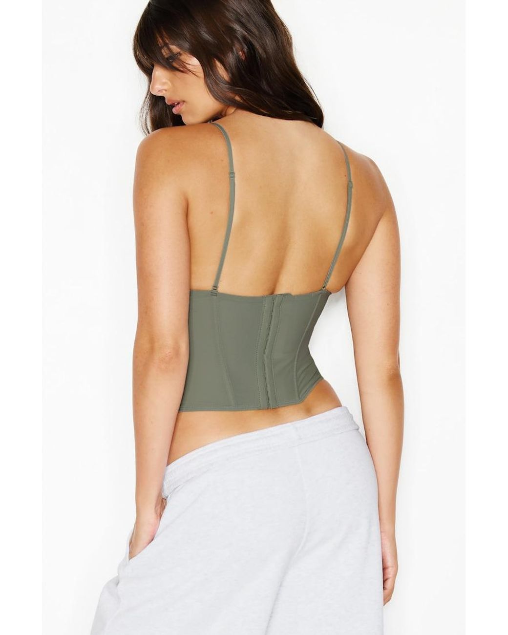 Garage Green Adela Lace Trim Cami Corset