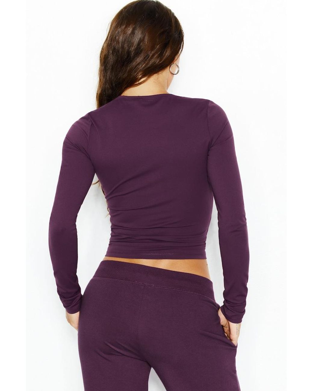 Garage Purple Sleek Crewneck Longsleeve Top