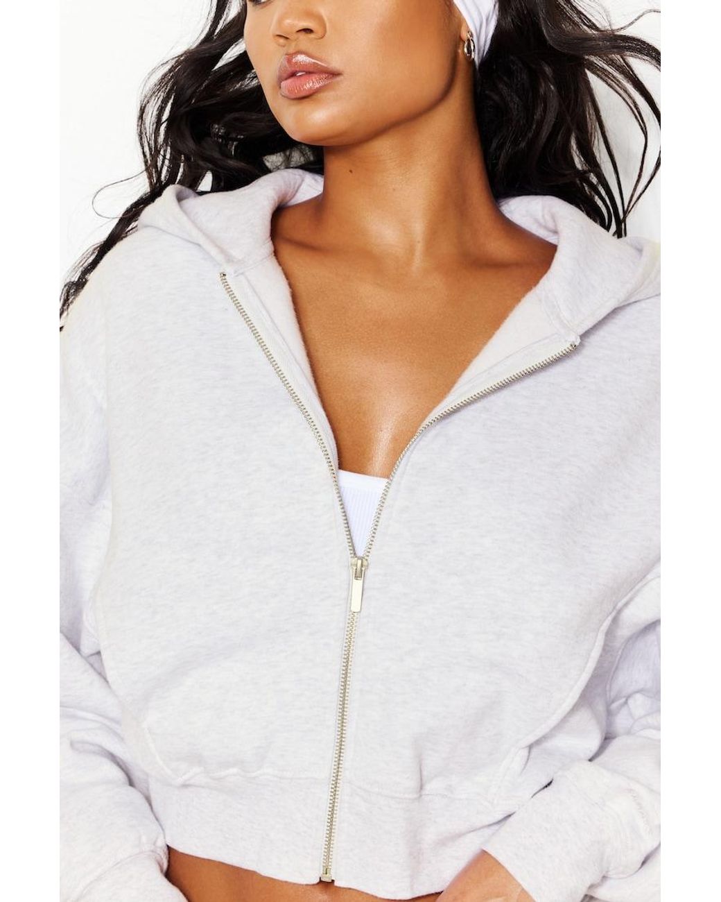 Garage White Ultrafleece Cocoon Zip Hoodie