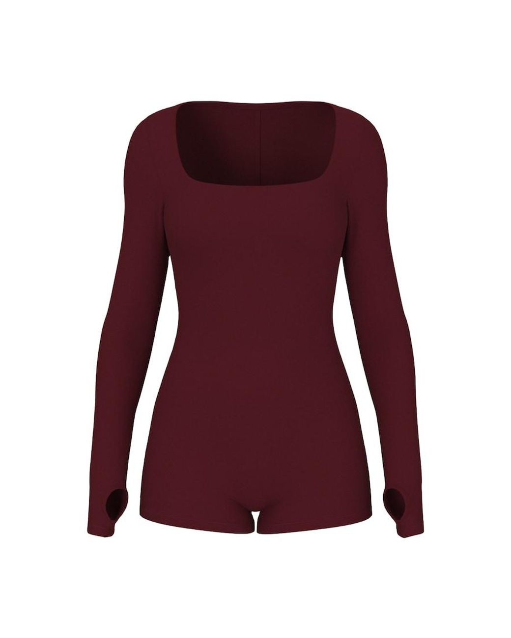 Garage Red Active Squareneck Romper