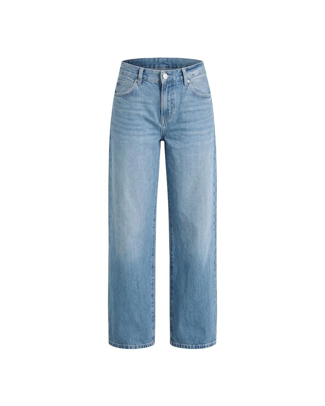Garage Blue Low Rise Baggy Jeans