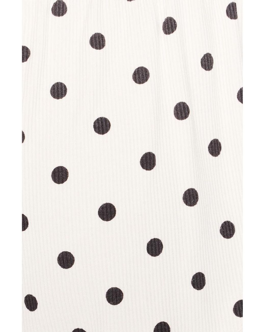 Garage White Supersoft Ribbed Lace Wrap Top