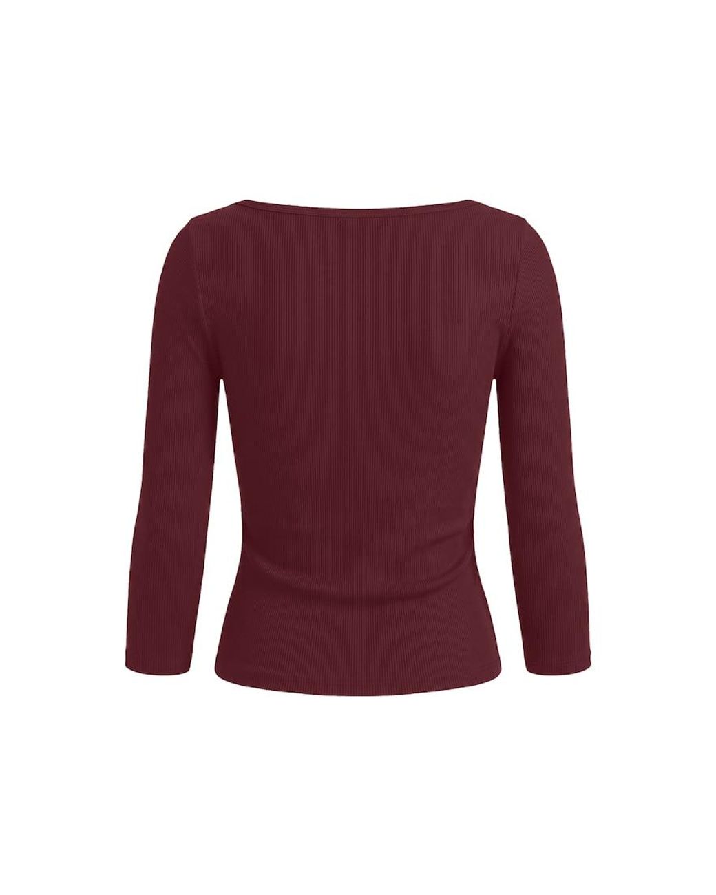 Garage Purple Snatchrib 3/4 Sleeve Top