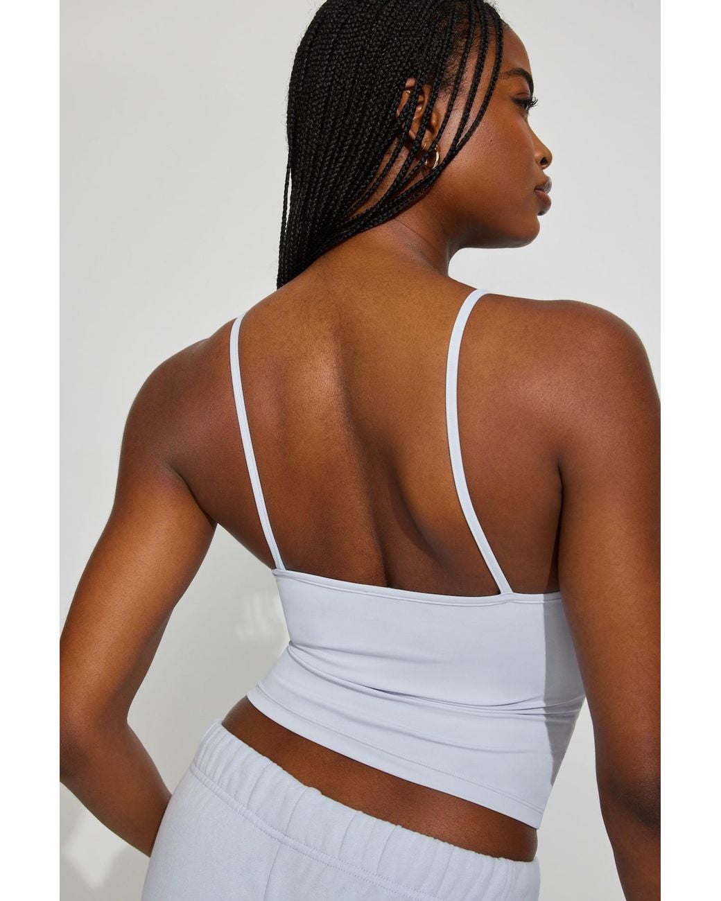 Garage White Sleek Deep V-Neck Cami Top