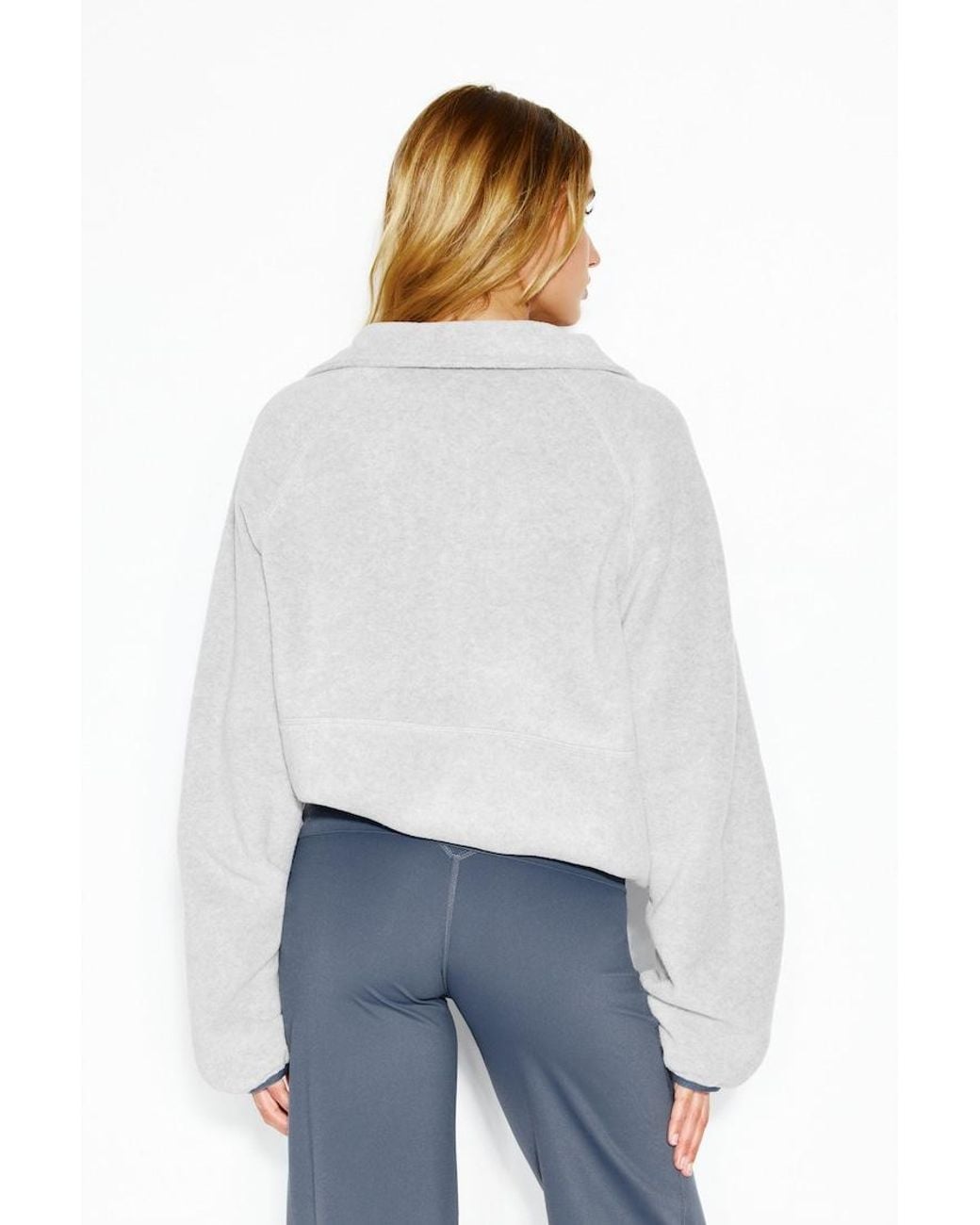 Garage White Half Zip Polar Fleece