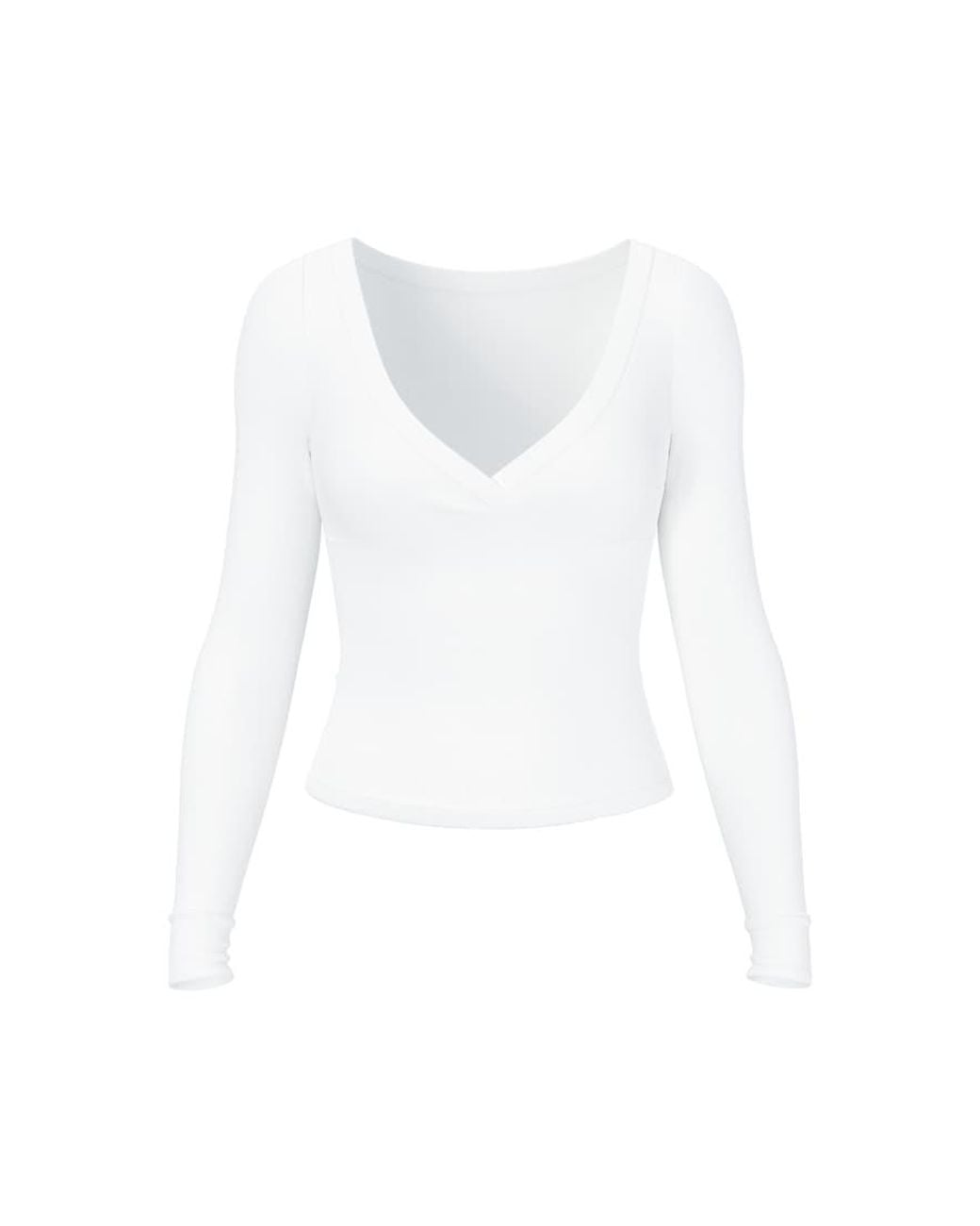 Garage White Snatchrib Crossover Longsleeve Top