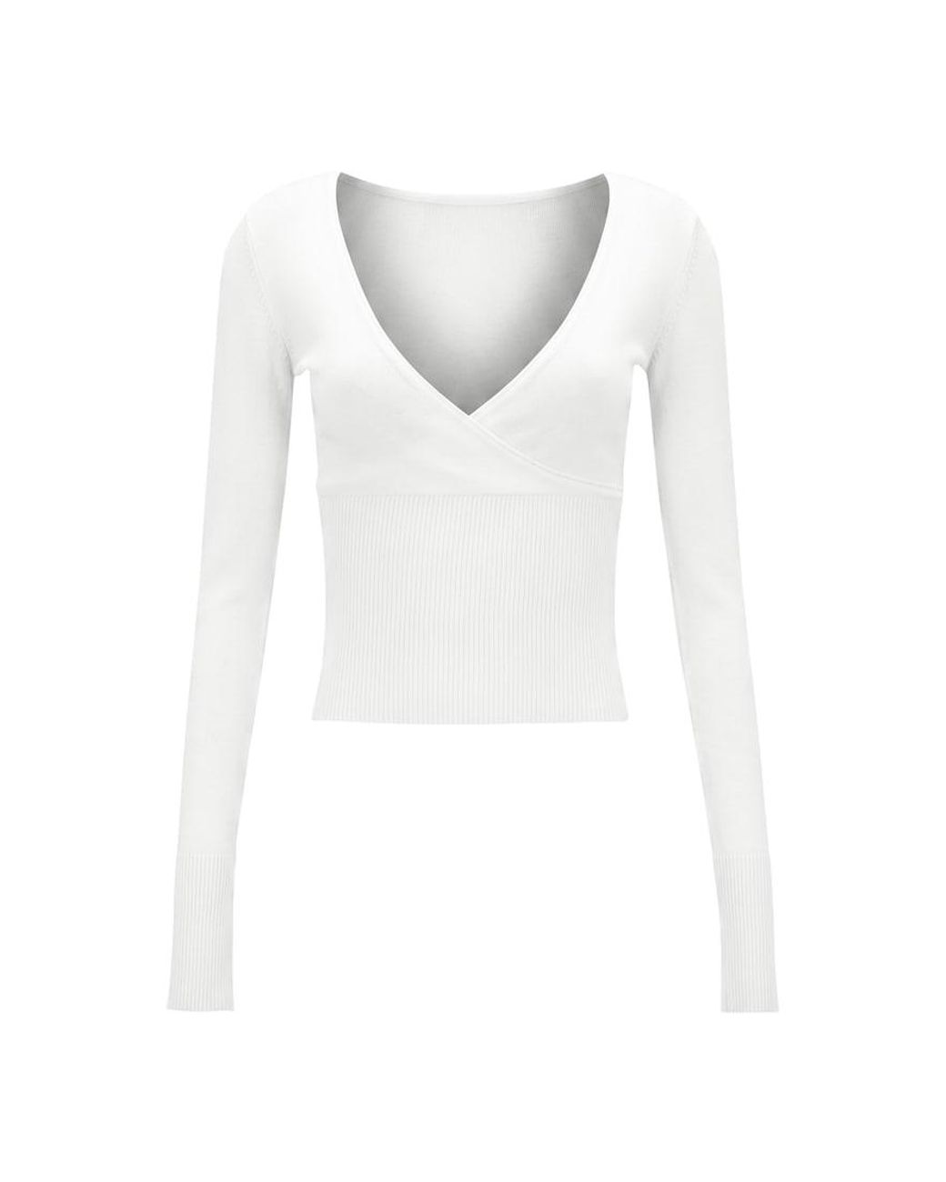 Garage White Wrap Me Sweater