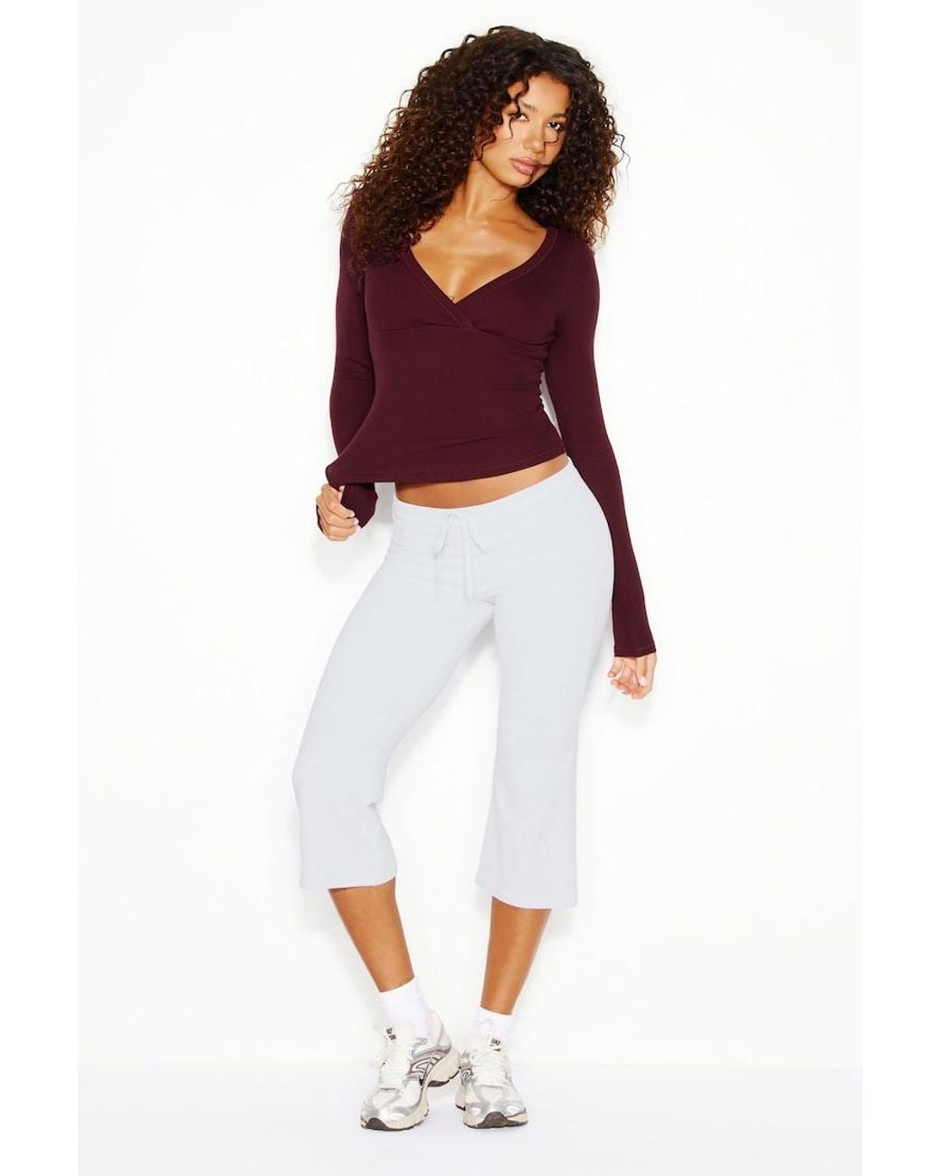 Garage Red Snatchrib Crossover Longsleeve Top
