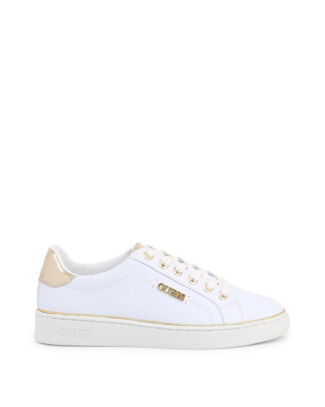 Guess White Leather Low-top Trainers | Lyst