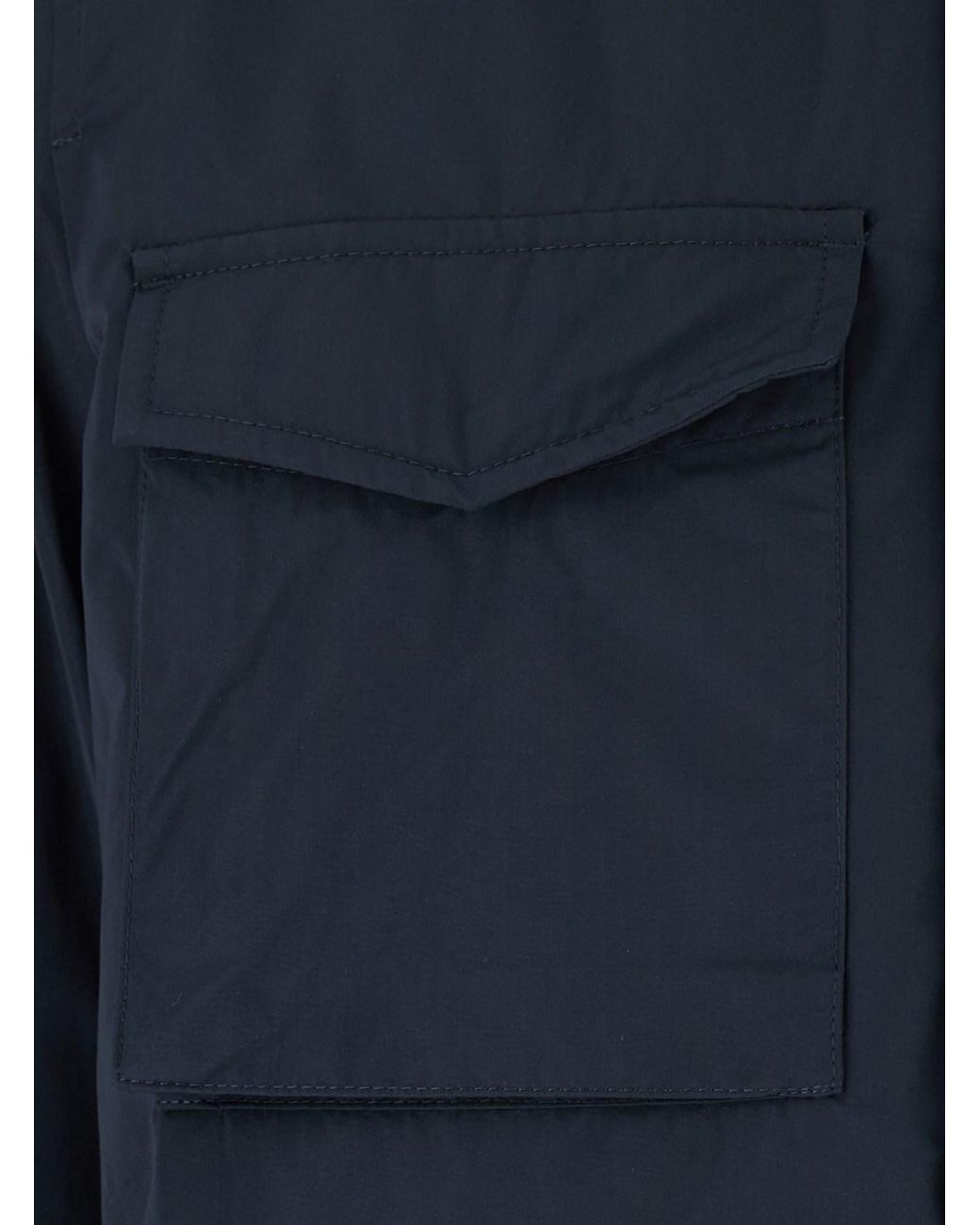 Aspesi Blue Jacket Tech Fabric Polyester Coat for men