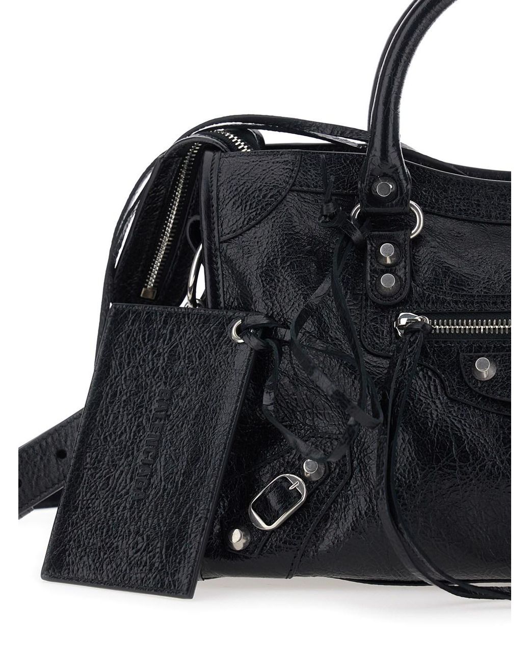 Balenciaga Black 'Le City Small' Handbag With Adjustable And Removable