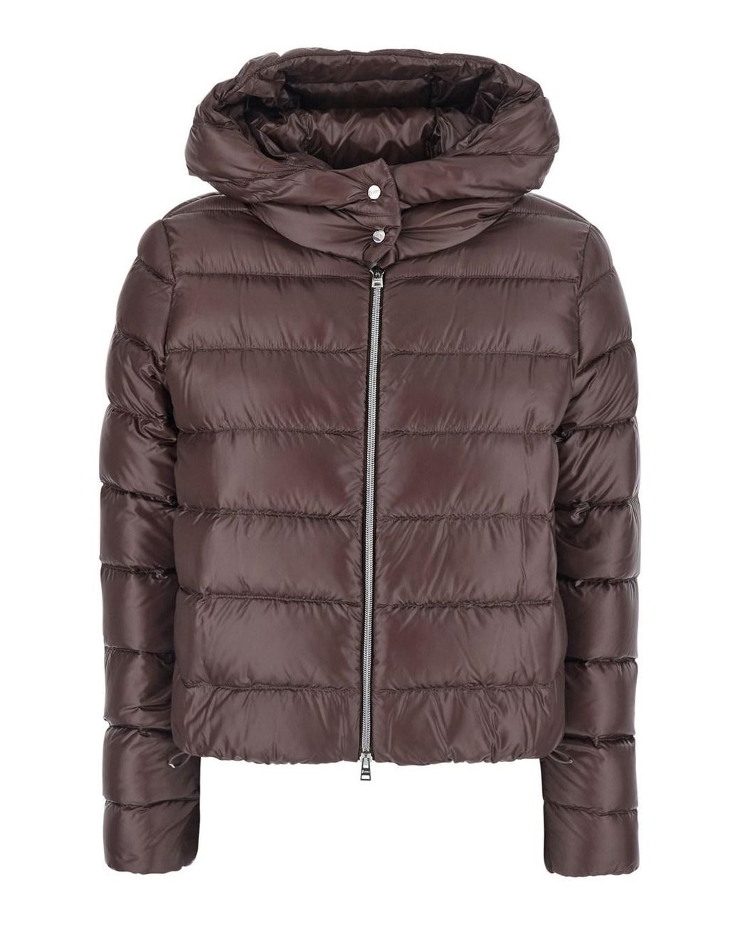 Herno Brown Down Jacket Short Puffer