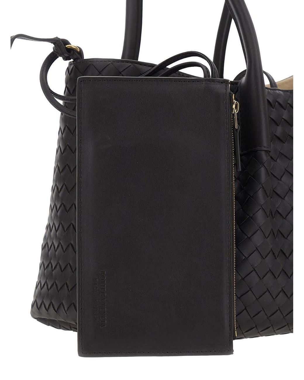 Bottega Veneta Black 'Pinacoteca' Medium Shoulder Bag With Drawstring