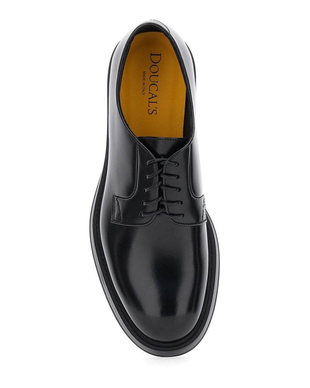 Doucal's White Classic Derby Shoes With Polished Finish for men
