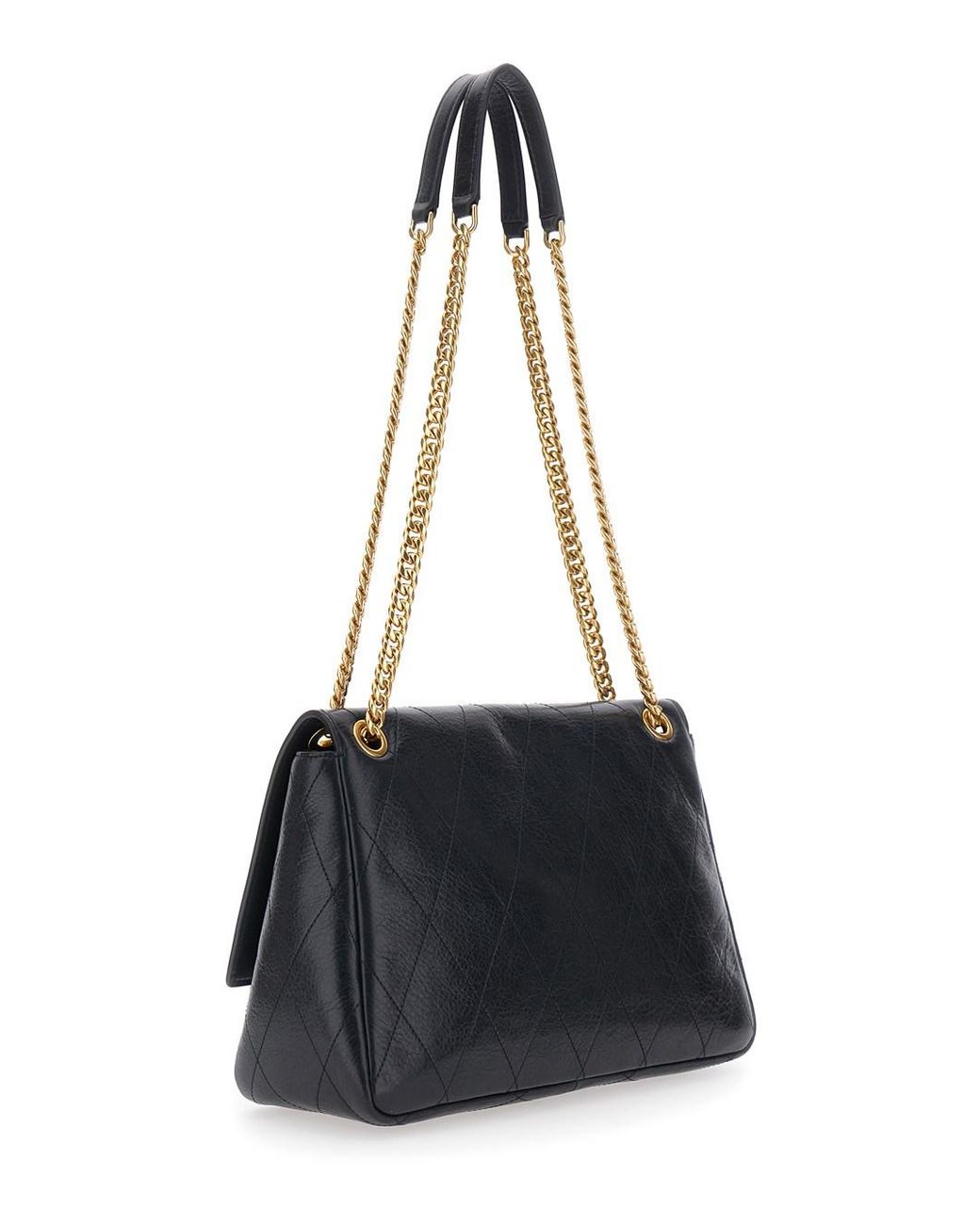 Tory Burch Blue Crossbody Bag Charlie Quilted Leather