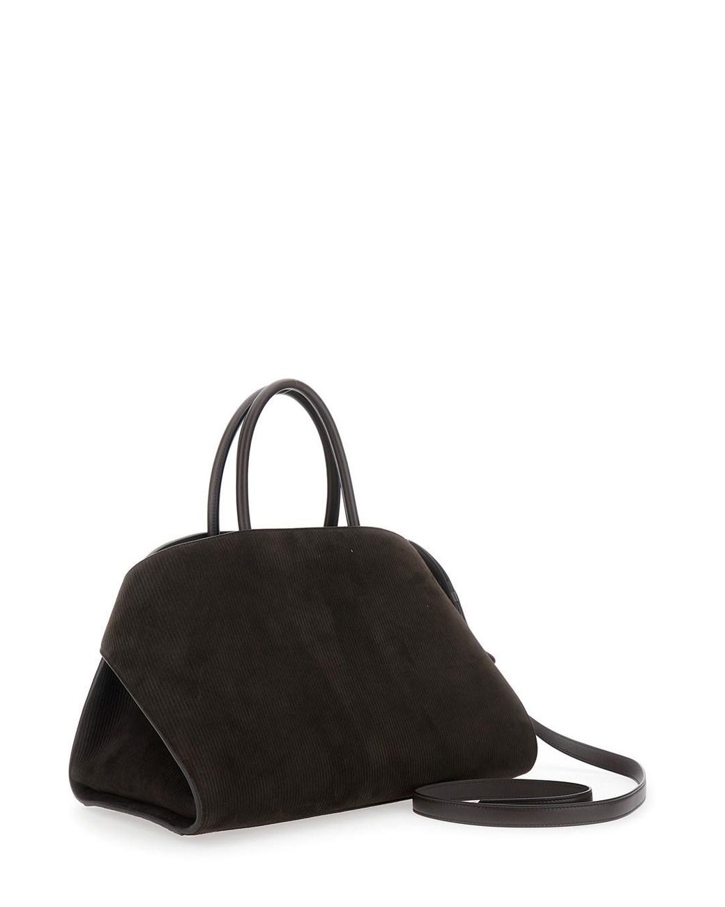Ferragamo Black 'Hug Bicolor' Handbag With Logo And Gancini Buckle