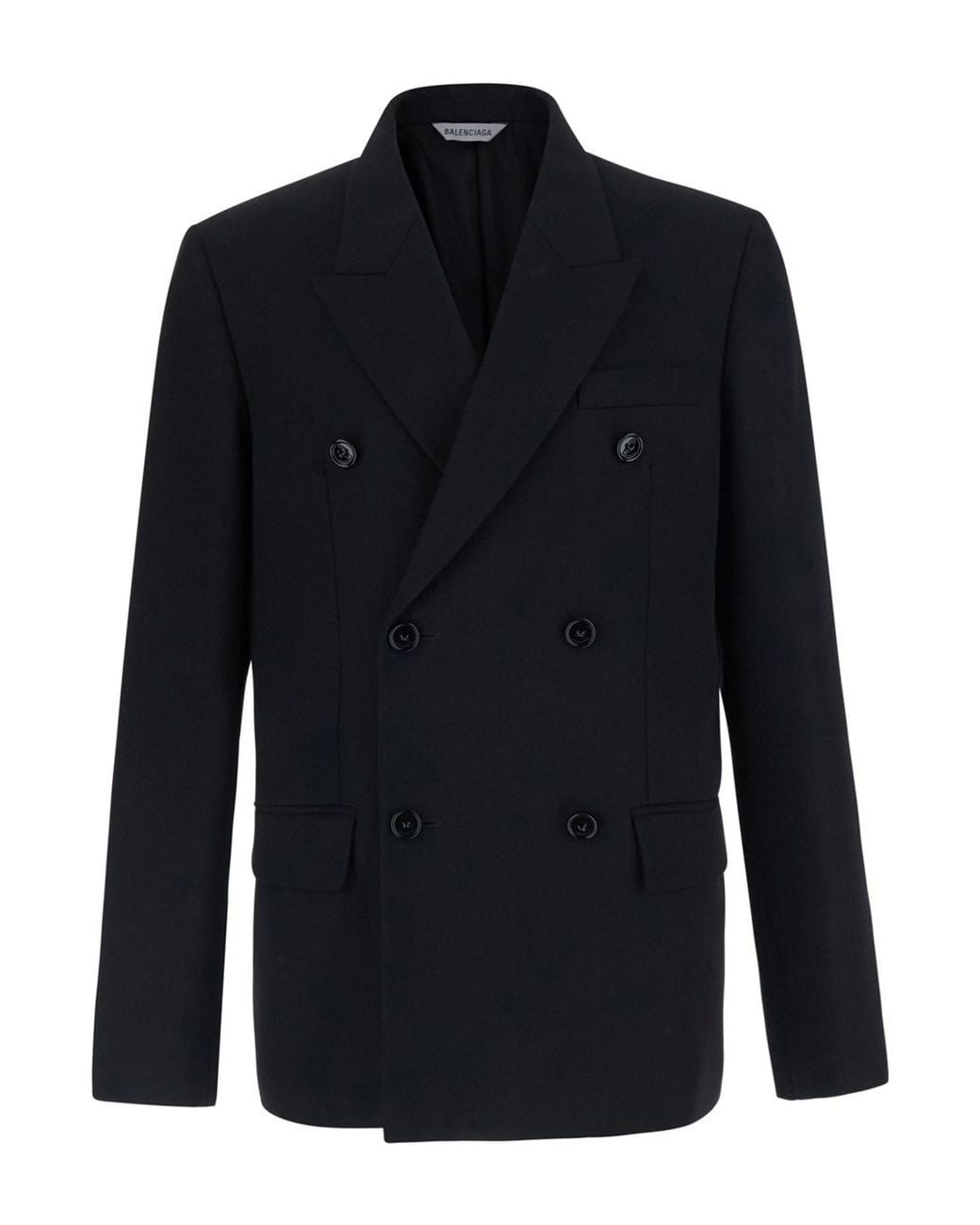 Balenciaga Blue Double-Breasted Wool Jacket, Blazers for men