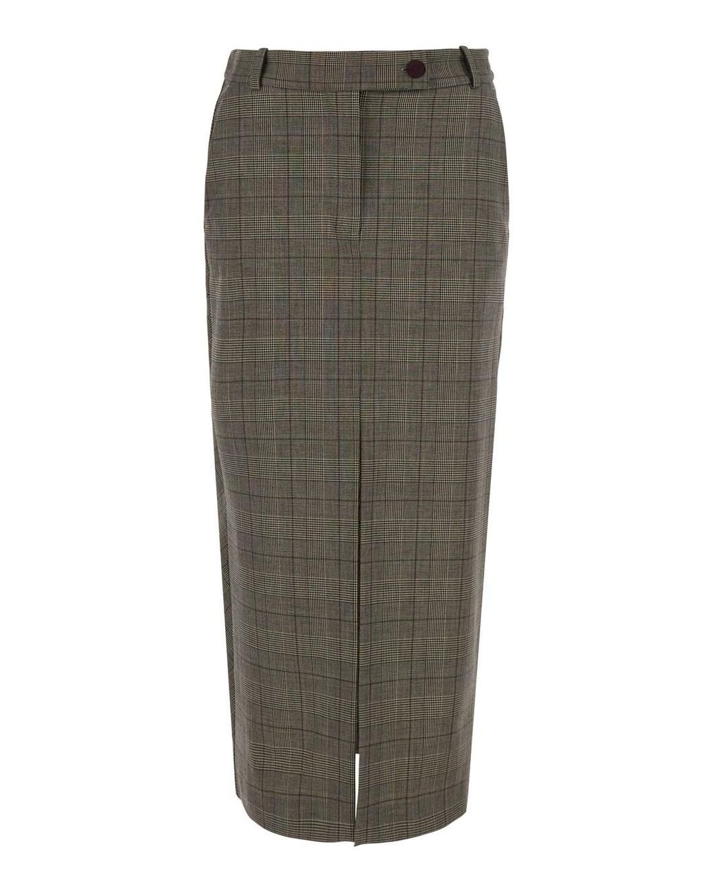 Pinko Green Skirt Wool-Blend Polyester