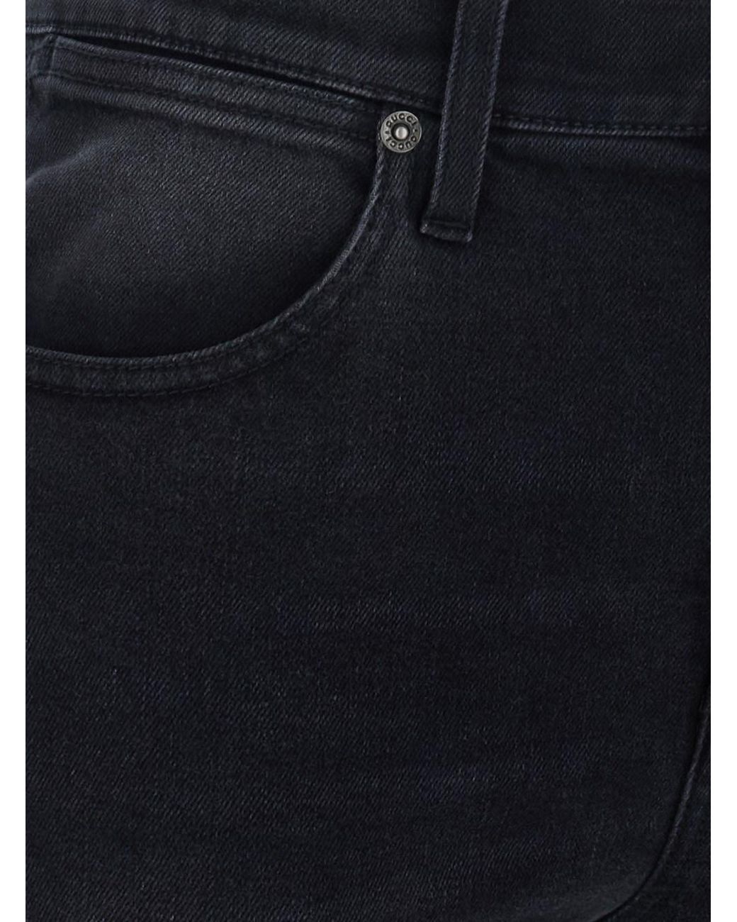 Gucci Blue Jeans Mid-Rise Split Hem