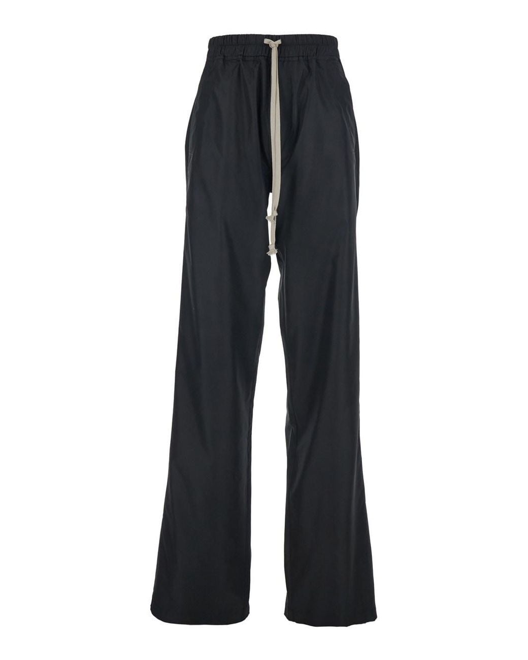 Rick Owens Blue Pants With Elastic Waist And