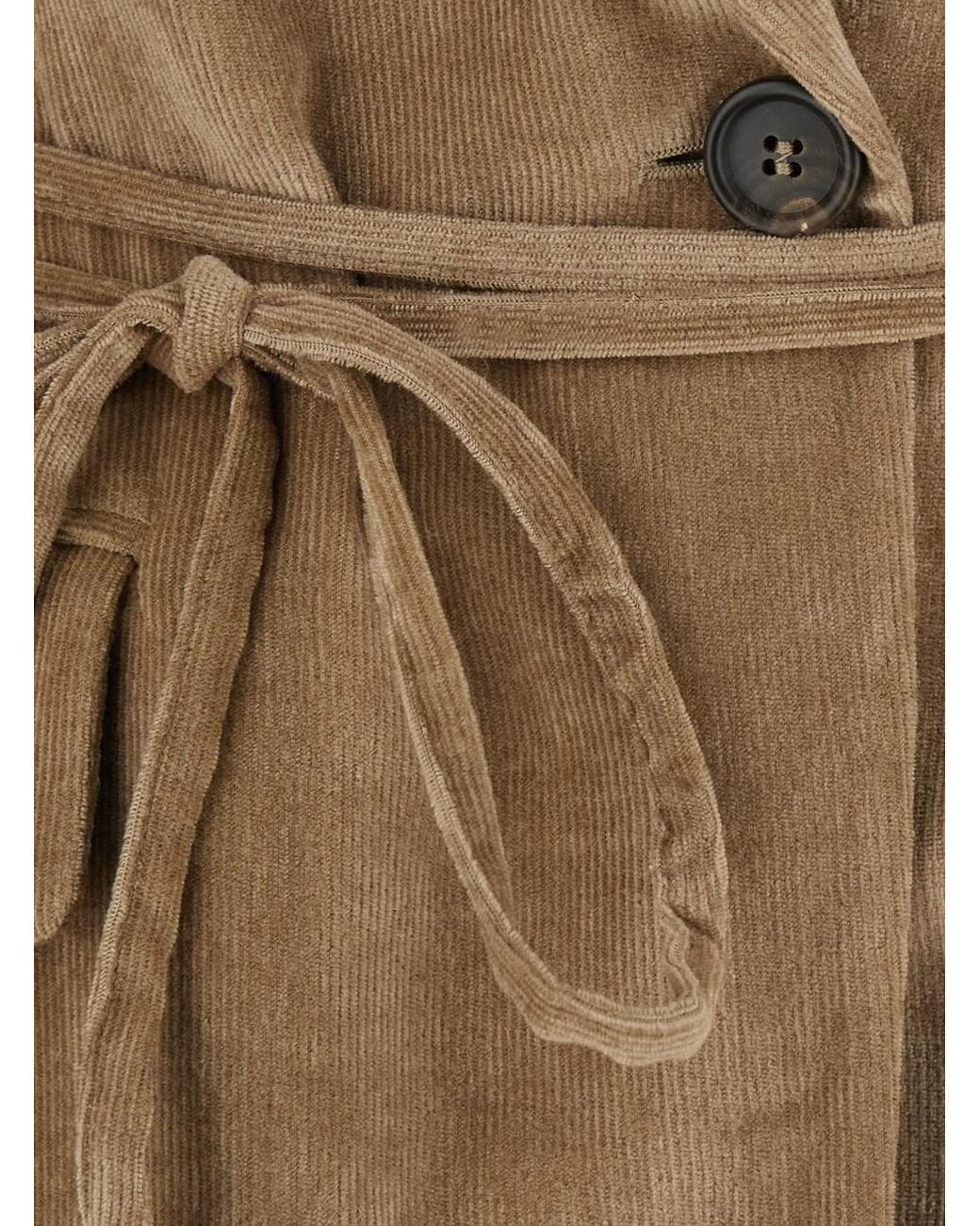 Brunello Cucinelli Brown Single-Breasted Jacket With Notched Revers An
