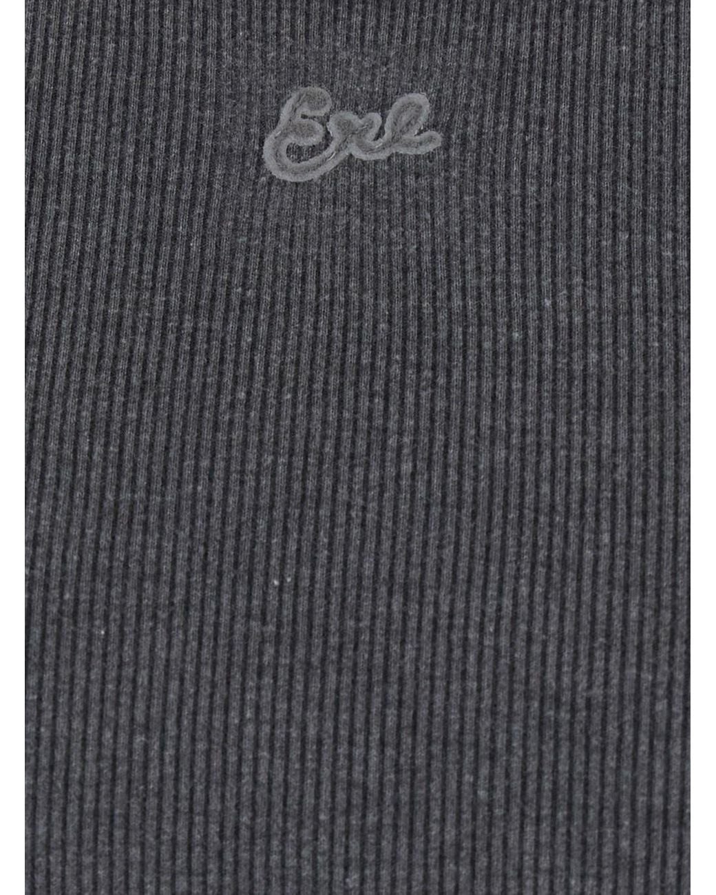 ERL Gray Crew Neck Top Cotton-Blend for men