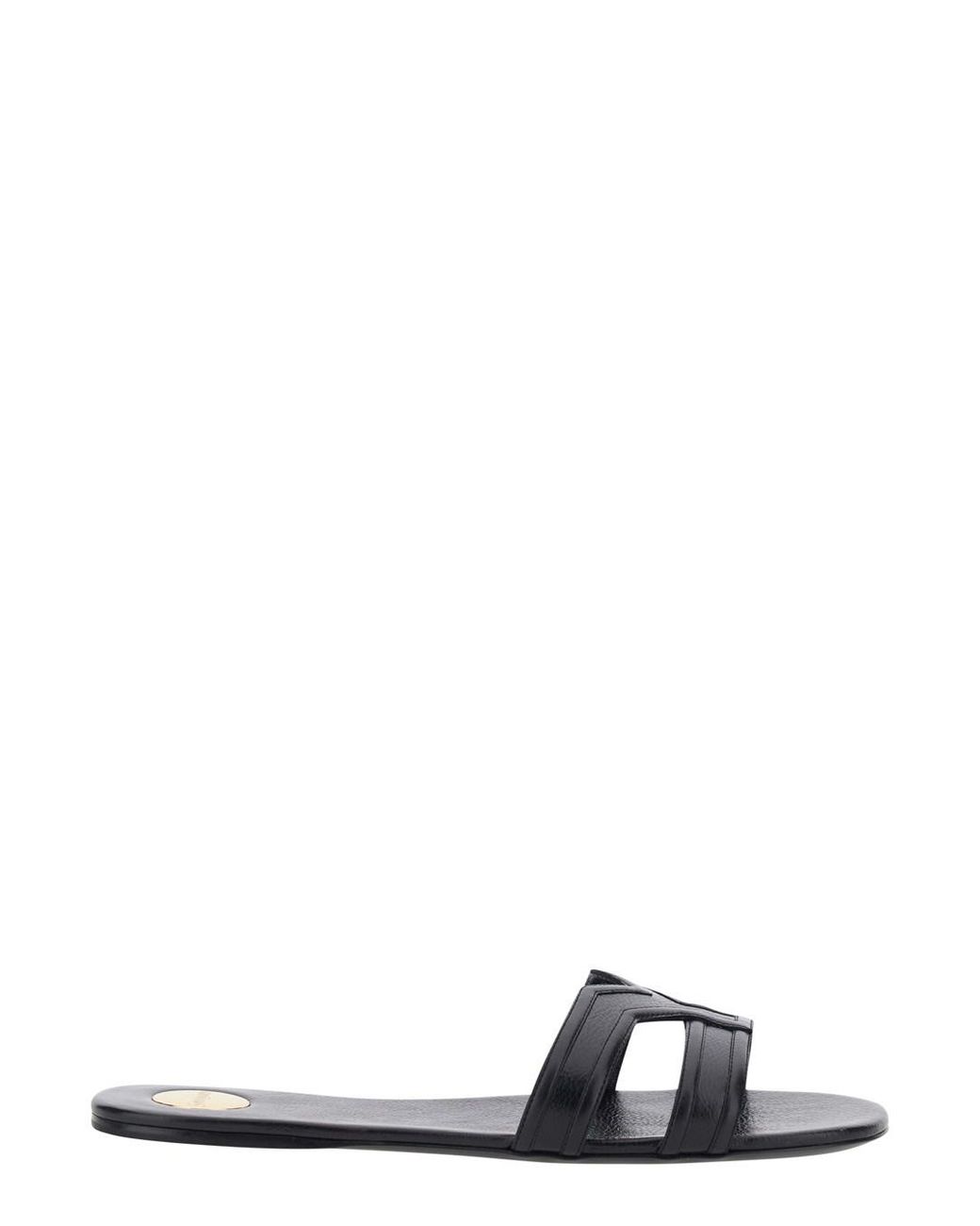 Saint Laurent White Sandals Mabrouka Leather Calf
