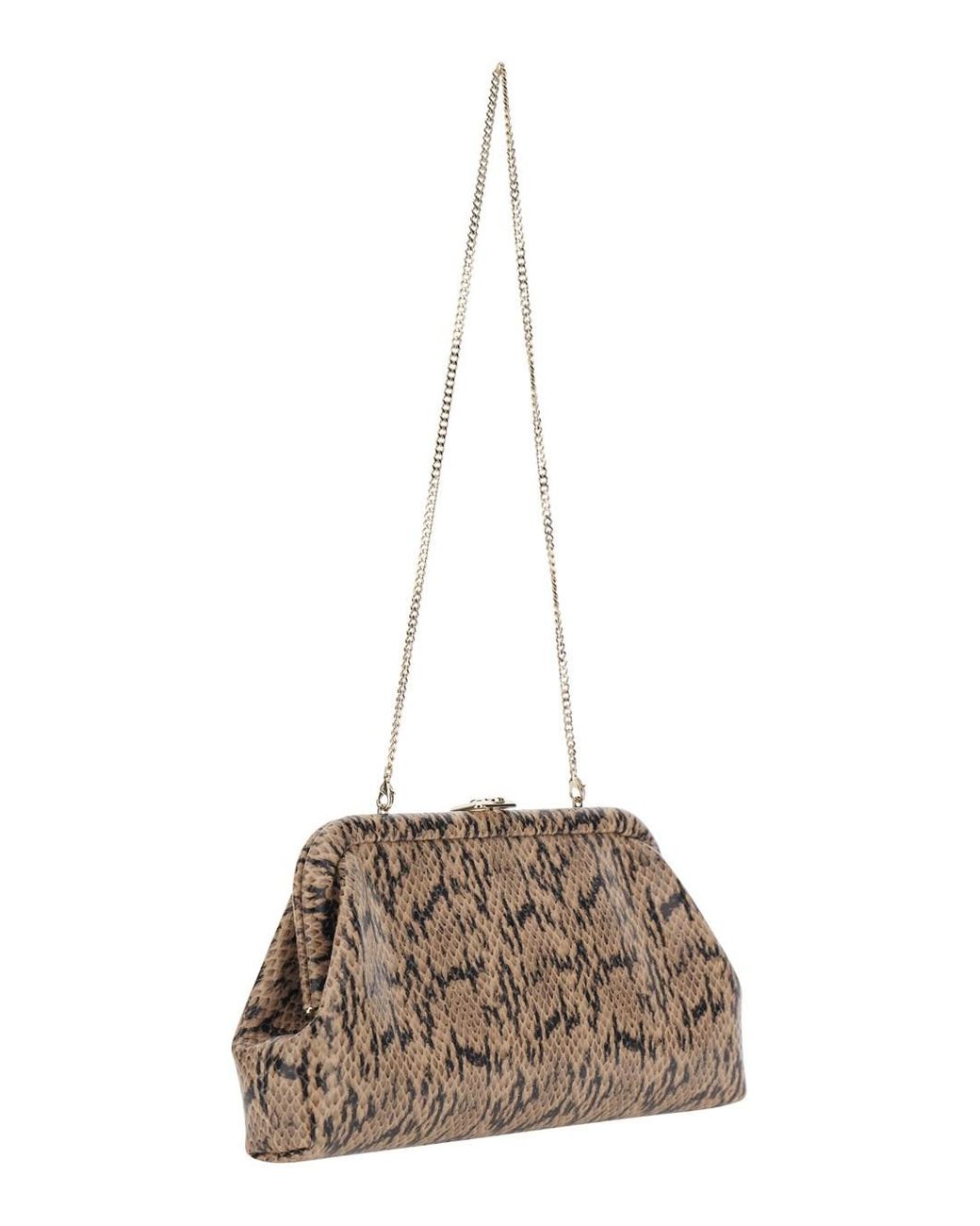 Jimmy Choo Natural Emmie Kigali Snake Printed With Brass Details And For Calf Clutches Pochettes