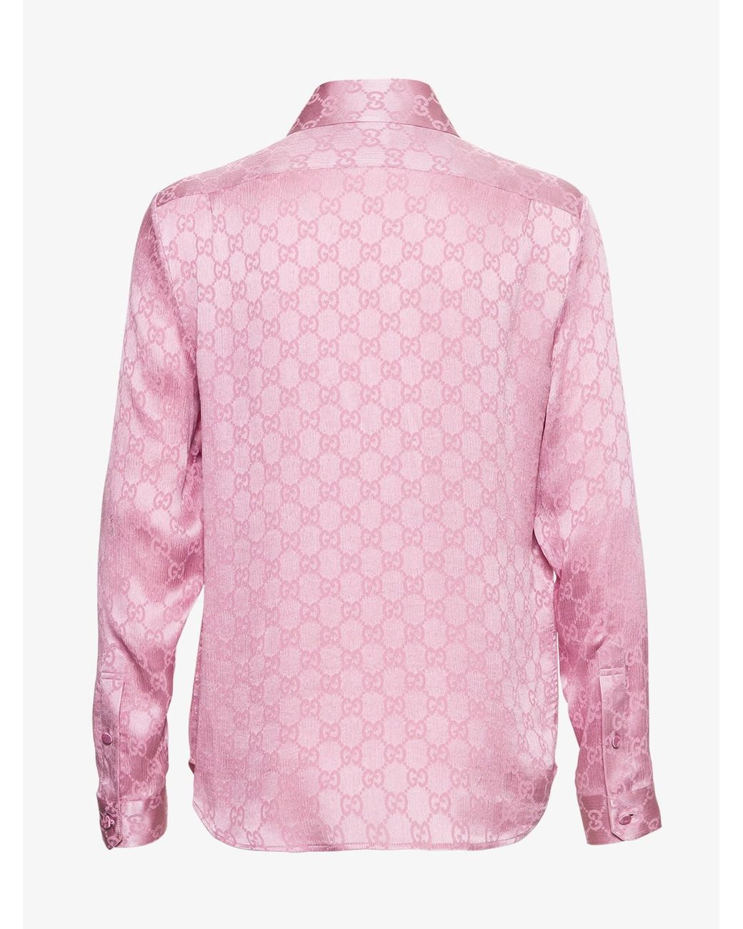 Gucci Classic GG Monogram Buttoned Shirt in Pink Silk Crepe ref.899853 -  Joli Closet