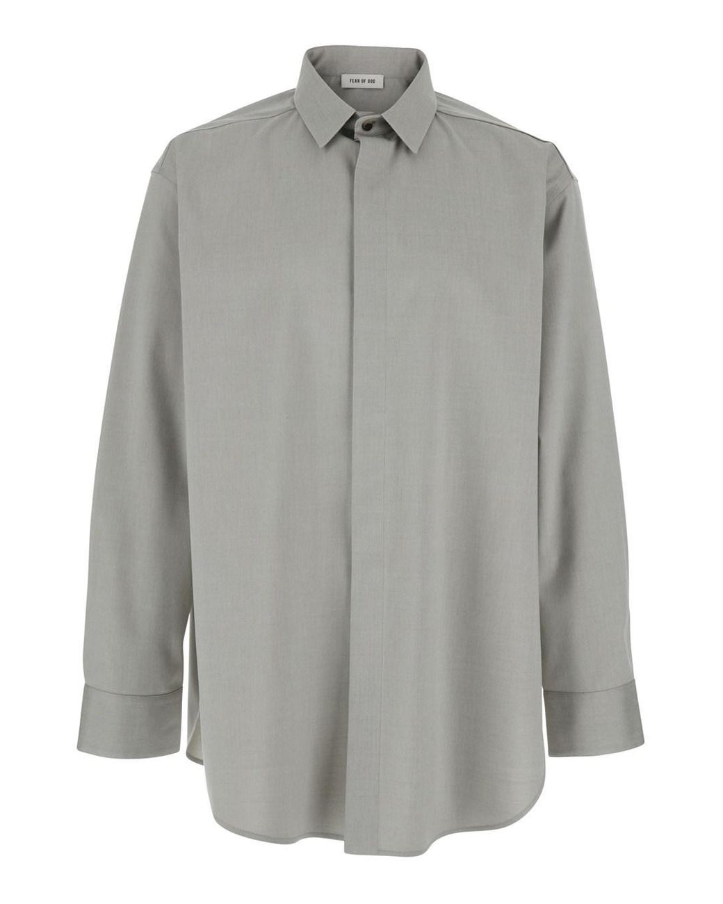 Fear Of God Gray Shirt With Classic Collar for men