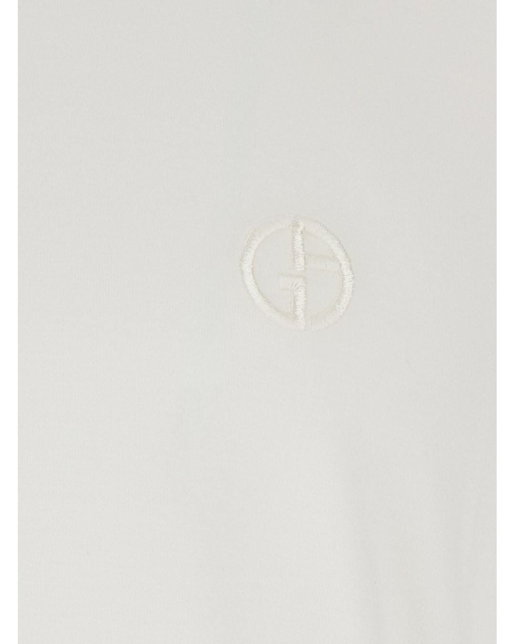 Giorgio Armani White Jersey Bamboo Crew Neck T-Shirt Viscose T-Shirts for men