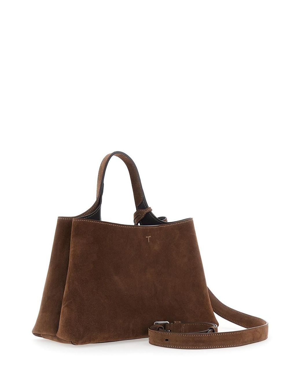 Tod's Brown Handbag With Adjustable And Removable Shoulder Strap And T