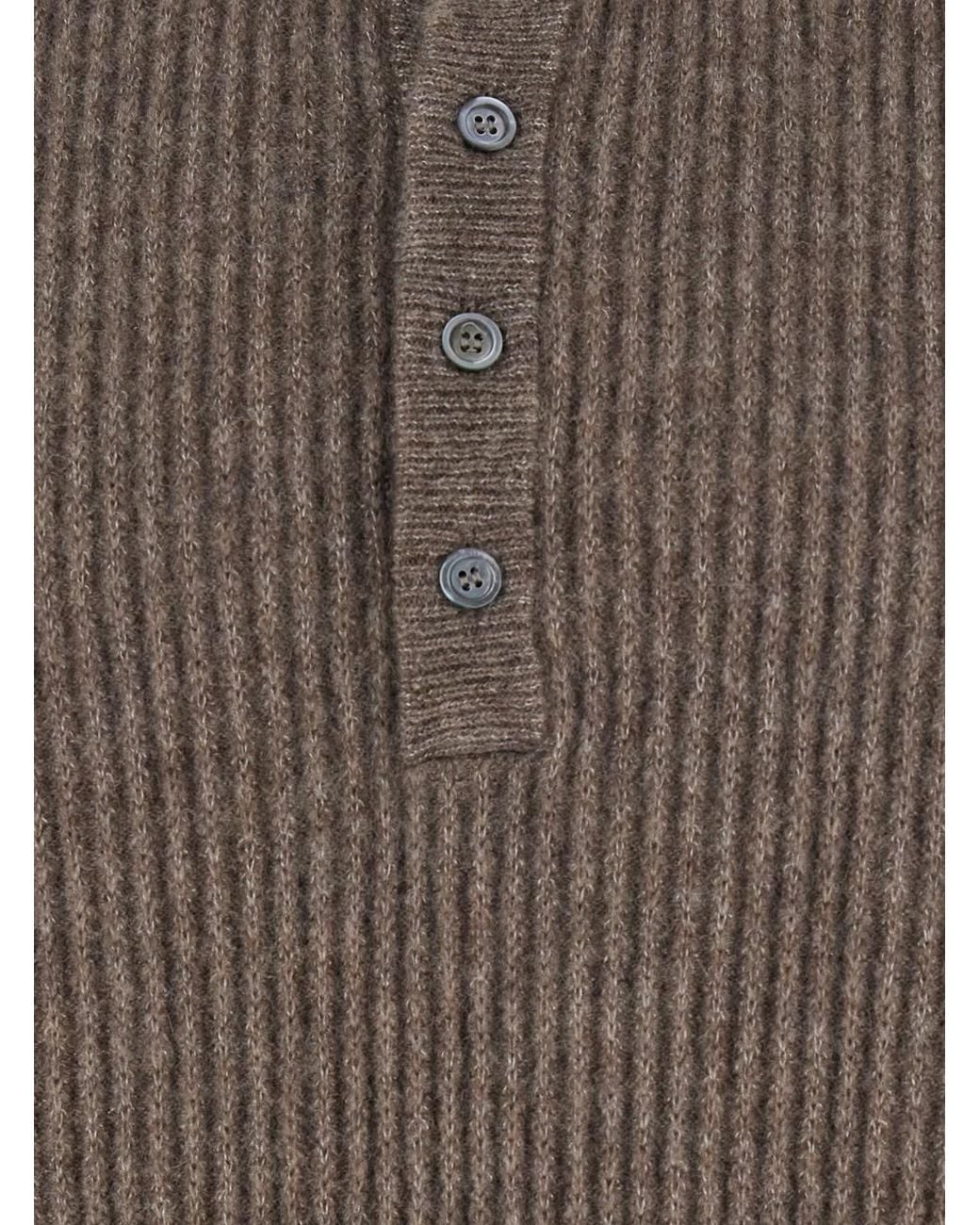 Roberto Collina Brown Polo Shirt With Collar for men