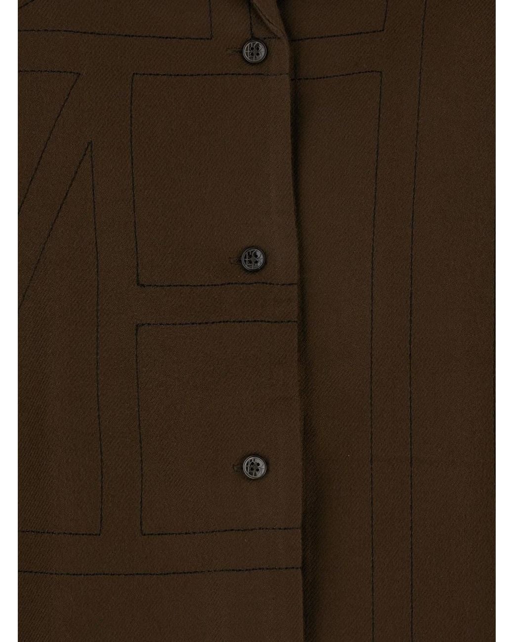 Totême  Brown Shirt Notched Revers Modal