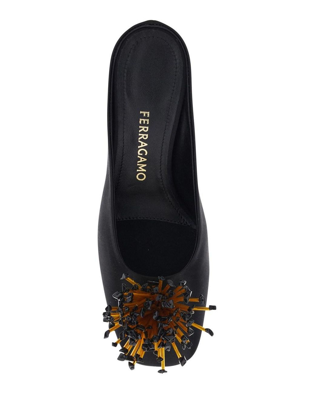 Ferragamo Multicolor Sandals With Low Heel And Crystal Embellishment On The Front