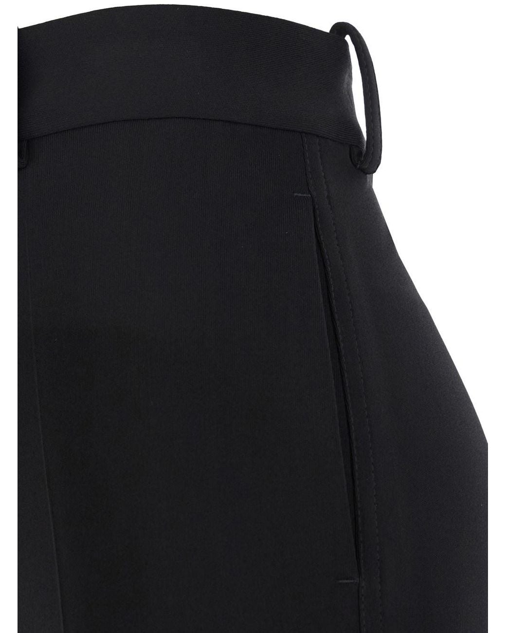 Bottega Veneta Black Flared Pants With Belt Loops