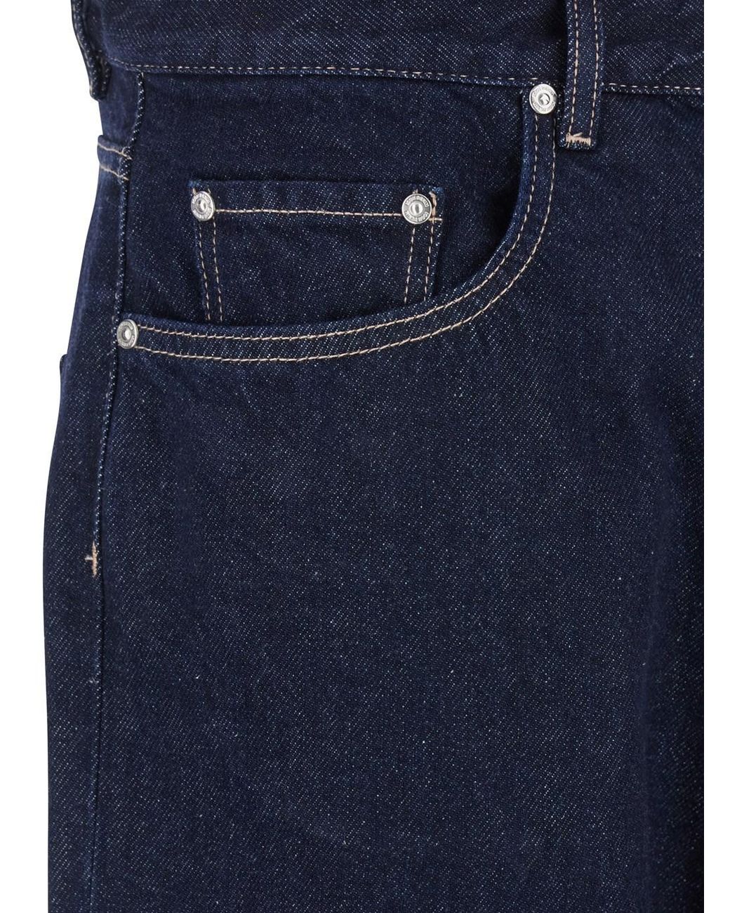 ICON DENIM Blue 'Ross' 5-Pocket Jeans With Logo Patch for men