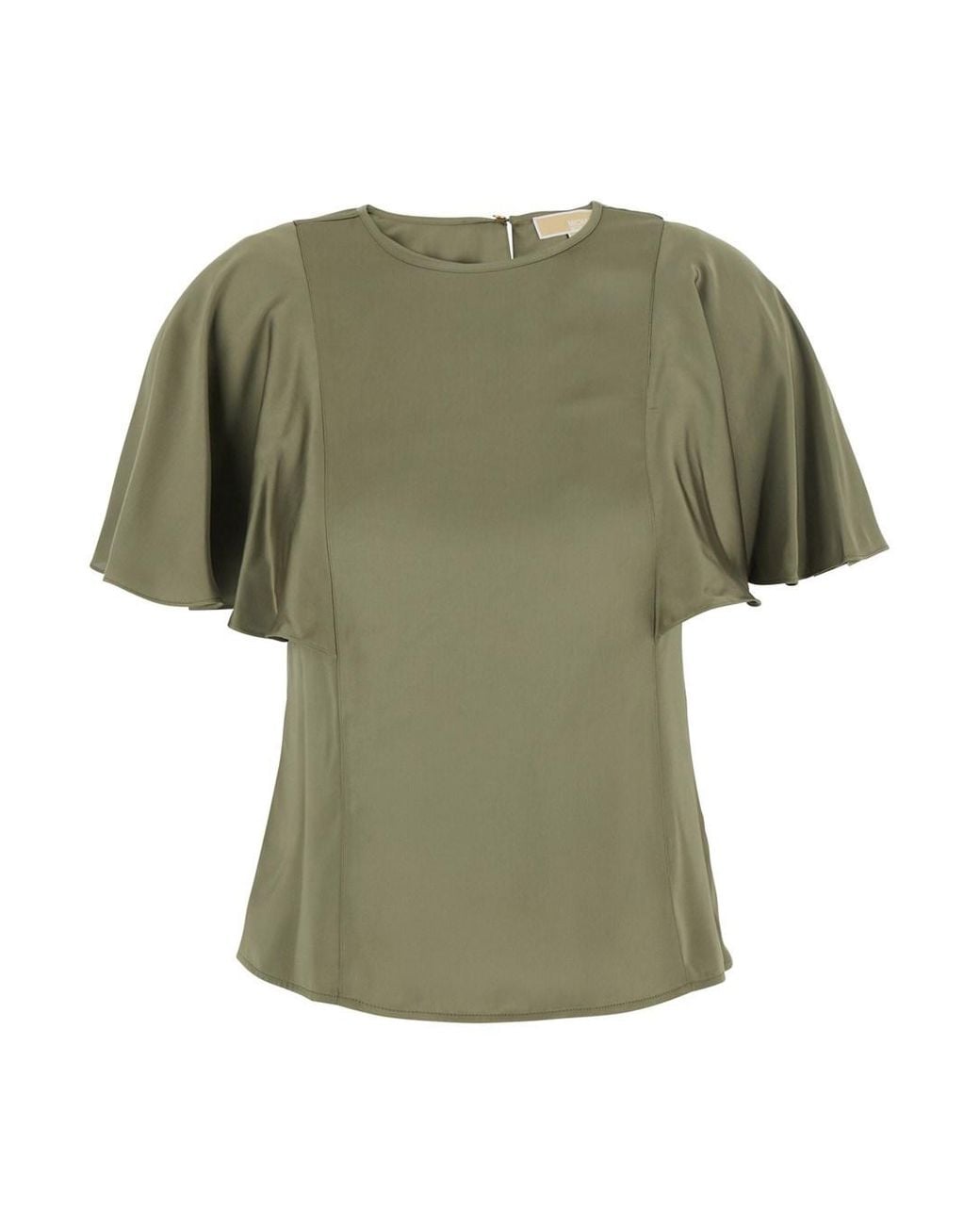MICHAEL Michael Kors Green Cape Sleeve Top Polyester Tops