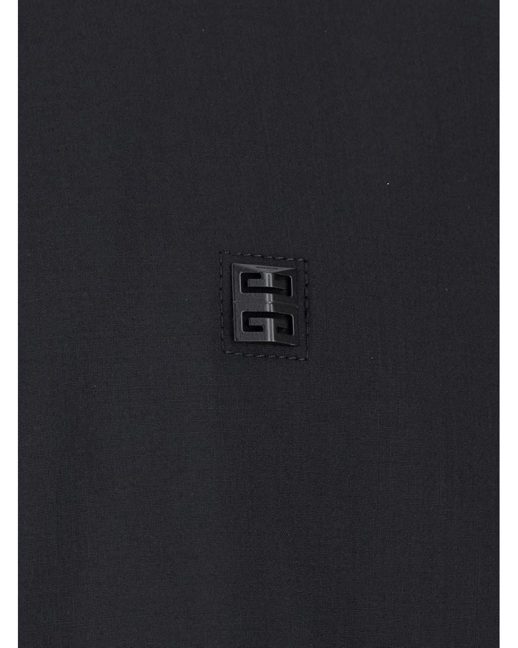 Givenchy Blue Zip-Up Hoodie With Logo Detail Virgin Wool Coat for men
