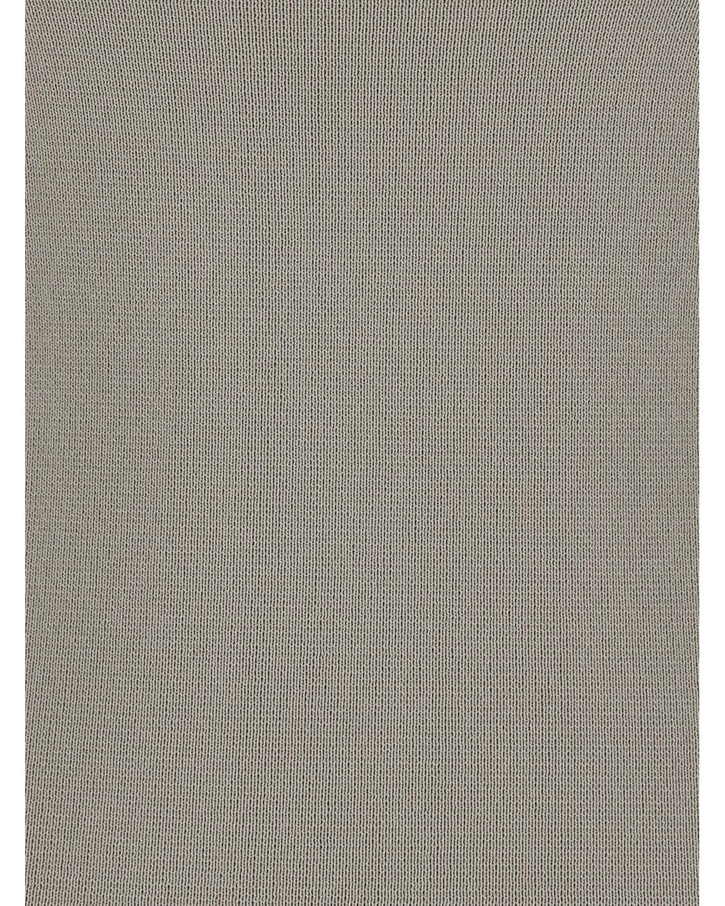 Totême Gray U Neck Tank Top Lightweight Knit