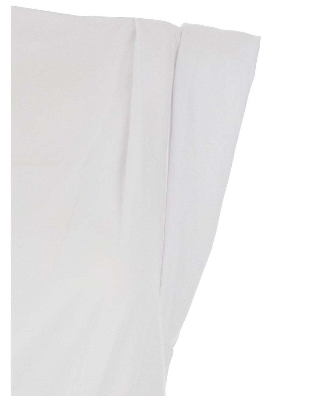 Isabel Marant White 'Maisan' T-Shirt With Asymmetric Design And Logo Embroidery On The Back