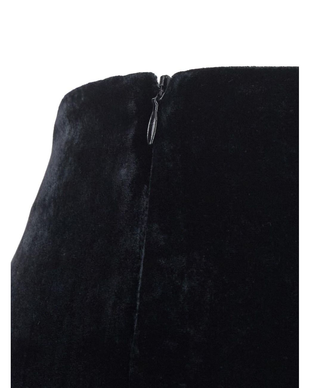 P.A.R.O.S.H. Black Trousers Oversized Velvet Viscose